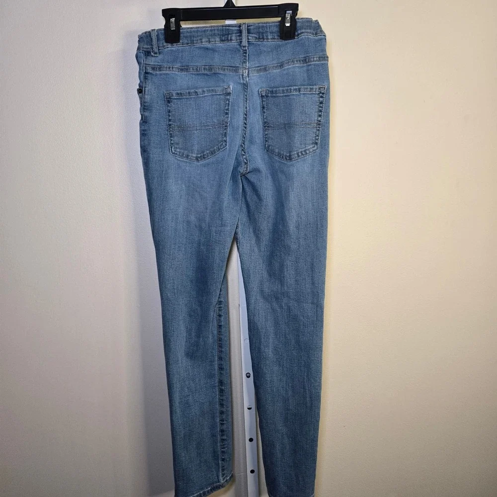 The Childrens Place Boys Straight Leg Stretch Jeans Medium Wash Blue Size 14